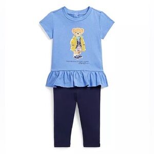 Polo Ralph Lauren Polo Bear Top and Leggings, 2 Piece Set NWT, Size 24M
